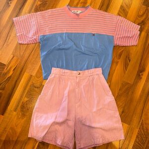 Vintage tee and short‎ set size M 8/10 casual, cottagecore, matching set